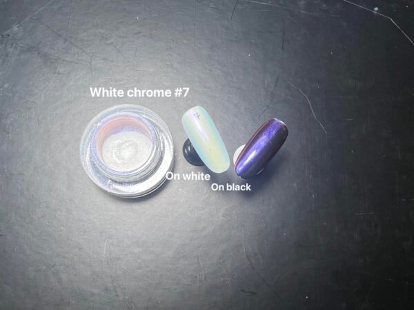 IMG_8495 Chrome Powder - Translucent White (Dark Purple Tint) #7