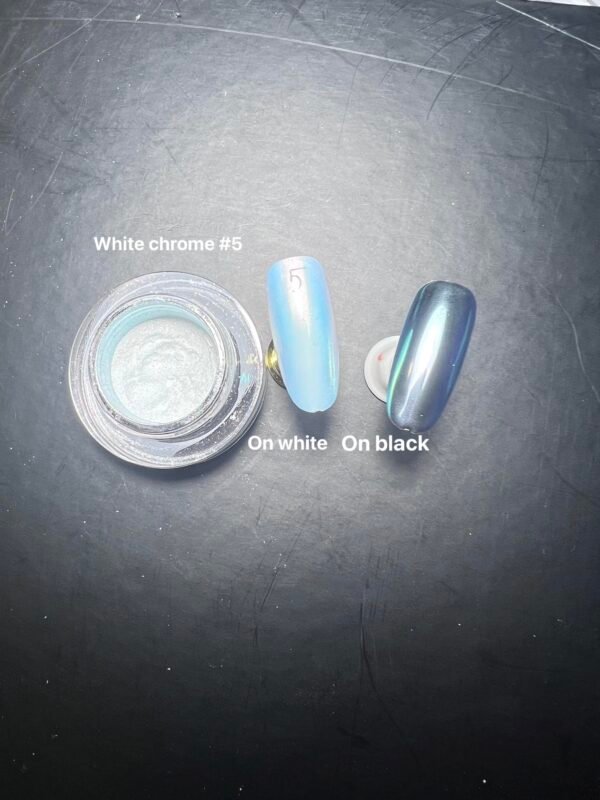 IMG_8501 Chrome Powder - Translucent White (Light Blue Tint) #5