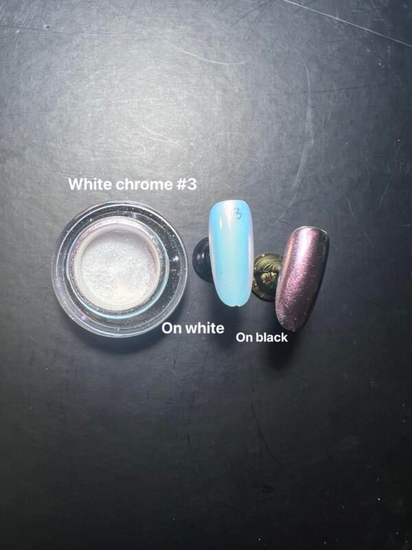 IMG_8505 Chrome Powder - Translucent White (Pearl Tint) #3